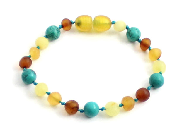 Amber Mixed Color Bracelet With Turquoise-0
