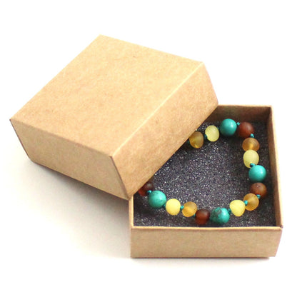 Amber Mixed Color Bracelet With Turquoise-1