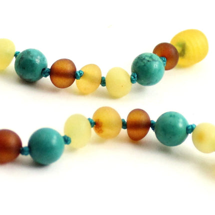 Amber Mixed Color Bracelet With Turquoise-2