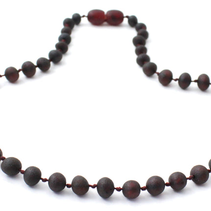 Amber Black Raw Cherry Kids Necklace-2