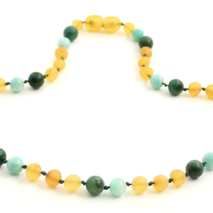Amber and Amazonite Gemstone Necklaces-2