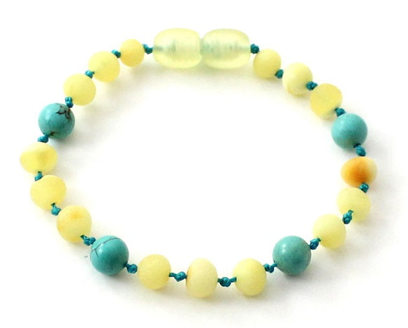 Amber and Turquoise Green Bracelets-0