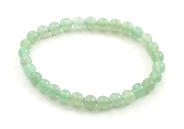 Stretch Bracelet With Green Aventurine Gemstones-0