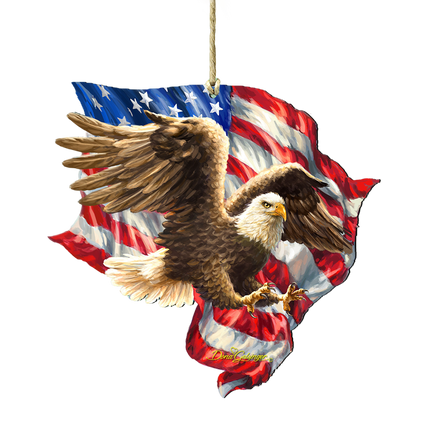 Patriotic American Eagle Ornament by D. Gelsinger - Designocracy - 8461052-1432-4