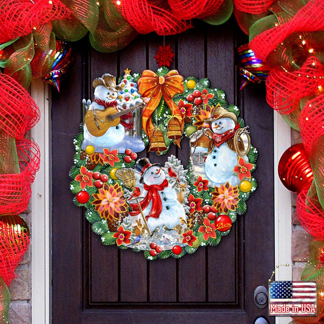 Western Snowy Holiday Door Wreath by D. Gelsinger - Christmas Decor - 8185307-3H-DG-0