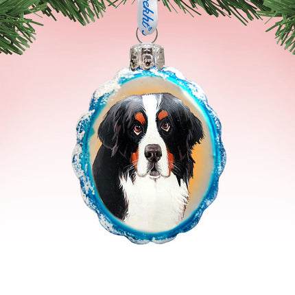 Mamas Best Friend Rescue Dog Mercury Glass Ornament by G. DeBrekht - Pets Dog and Cats Decor - 774011-0