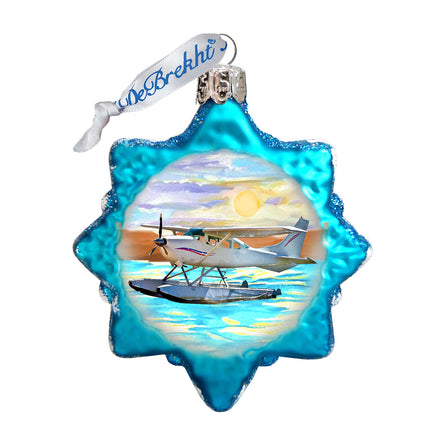 Floating Plane Mercury Glass Ornament by G. DeBrekht - Wildlife Holiday Décor - 771050-4