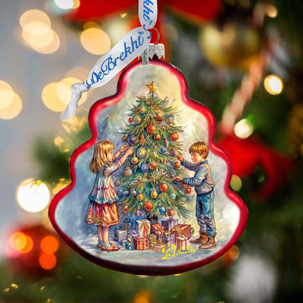 Love Among the Branches Tree Glass Ornament by G. Debrekht - Christmas Decor - 762-032-1