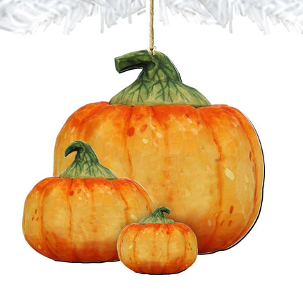 Stacking Pumpkins Wooden Ornaments Halloween by G. DeBrekht - Thanksgiving Halloween Decor - 8158414-2-4