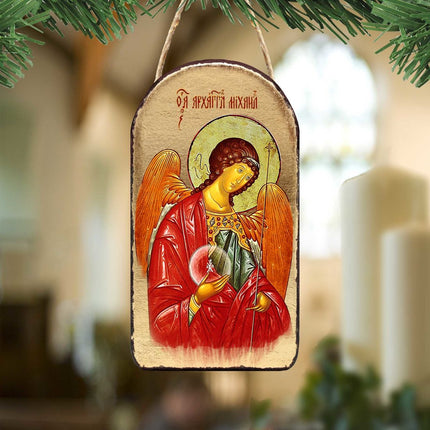 Saint Michael Religious Orthodox Sacred Icon Ornament - Inspirational Icon Decor - 87027-0