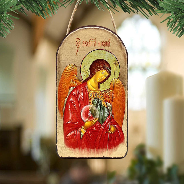 Saint Michael Religious Orthodox Sacred Icon Ornament - Inspirational Icon Decor - 87027-0