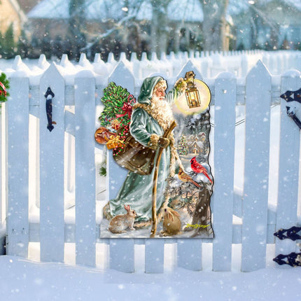 Saint Nicholas Christmas Door Decor by D. Gelsinger - Christmas Santa Snowman Decor - 8461067H-DG-2