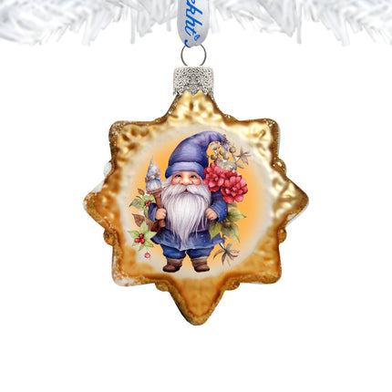 Violet Christmas Gnome Mercury Glass Ornaments by G. Debrekht - Christmas Decor - 776017-2