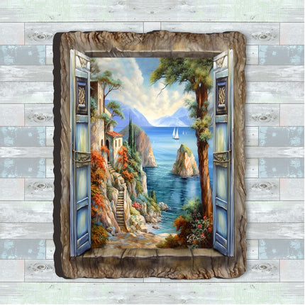 Mediterranean View Wall Art by G. DeBrekht Coastal Decor - 8492101W-1