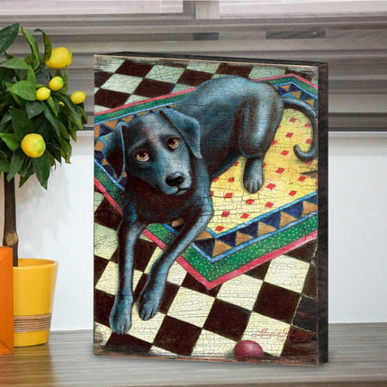 Ready When You Are Wooden Wall Art by Laura Seeley - Pets Dog and Cats Decor - 8511117B-2