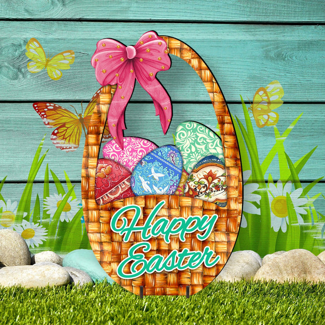 Easter Basket Outdoor Scene  by G. DeBrekht - Easter Spring Decor - 8185309F-0