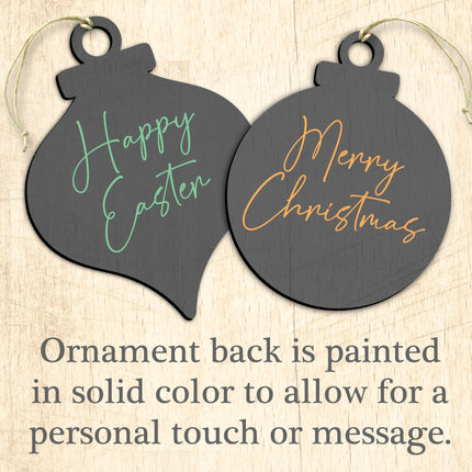 Wreaths Keepsake Wooden Ornaments Set of 3 by G. DeBrekht - Christmas Decor - 8100111S3-3