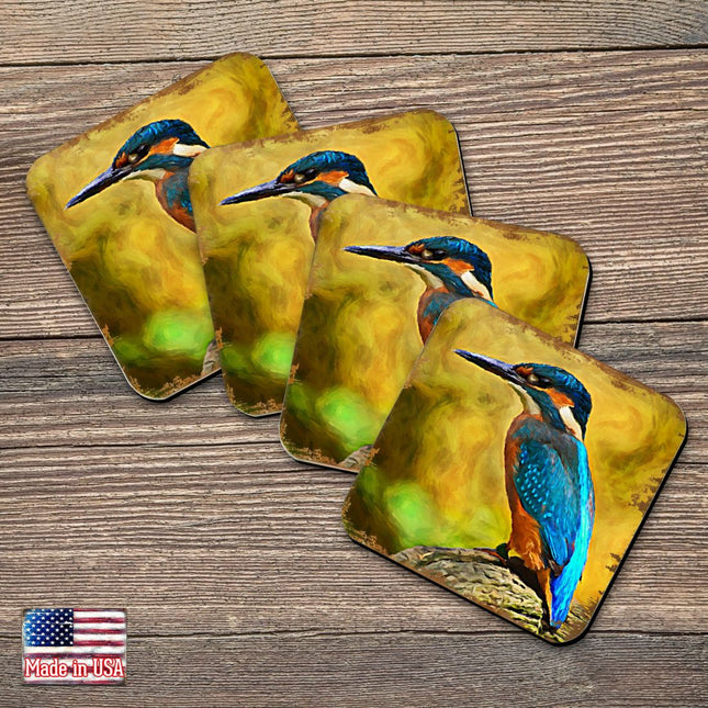 Bird Wooden Cork Coasters Gift Set of 4 by Nature Wonders - Nature Wildlife Decor  - 95298C-S4-0
