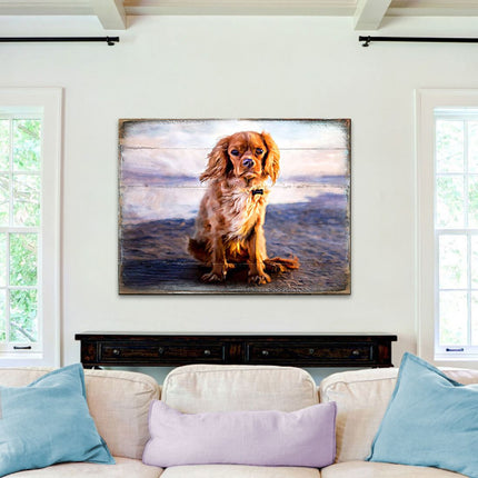Alodie Small Dog Art Wooden Wall Art by Nature Wonders - Pets Dog and Cats Decor - 95345B-0