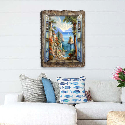 Mediterranean View Wall Art by G. DeBrekht Coastal Decor - 8492101W-2