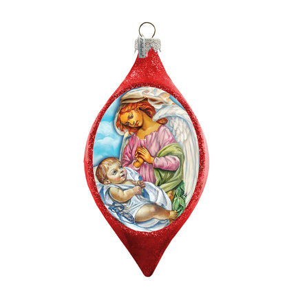 Angelic Touch Drop Glass Ornament by G. DeBrekht - Nativity Holiday Decor - 757-022R-3