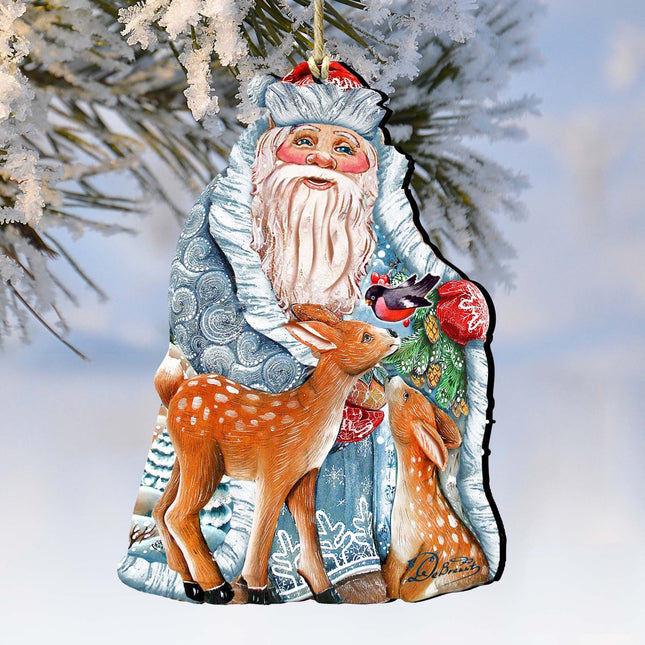 Winter Treasure Christmas Wooden Ornaments by G. DeBrekht - Christmas Santa Snowman Decor - 8114500-0