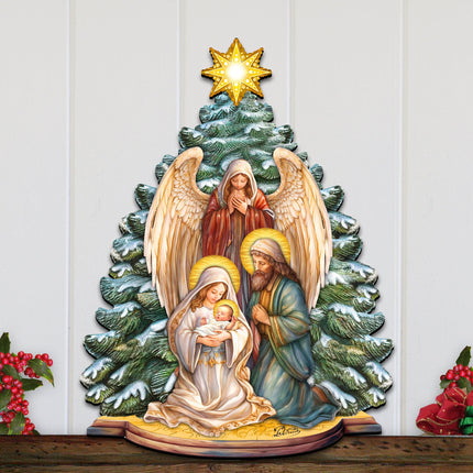 Holy Family Nativity Holiday Door Decor  by G. Debrekht - Christmas Decor - 8611042H-1