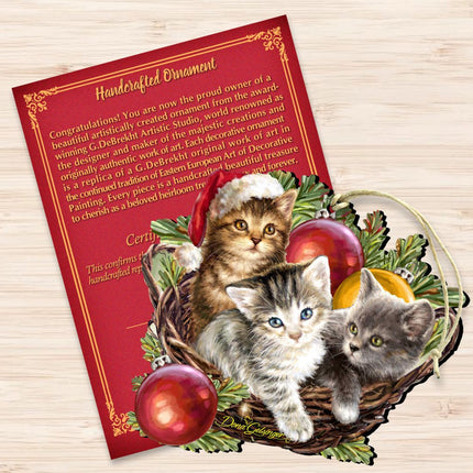 Christmas Kittens Wooden Ornaments by Gelsinger - Christmas Decor - 8161027-1-1607-2