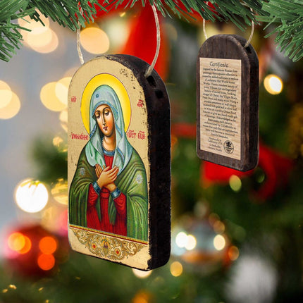 The Mother of God Tenderness Religious Orthodox Sacred Icon Ornament - Inspirational Icon Decor - 87012-3