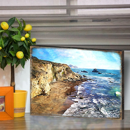 Beach Wood Wooden Coastal Wall Art by Nature Wonders - Coastal Sea-Life Decor - 95272B-3