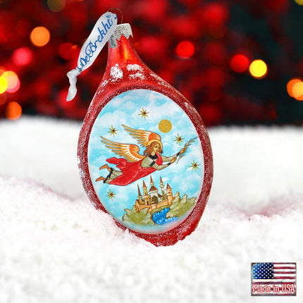 Watching Over You Drop Glass Ornament by G. DeBrekht - Nativity Holiday Decor - 757-211-1