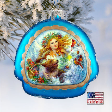 Cherished Winter Glass Ornament by G. DeBrekht - Christmas Decor - 756-012-1