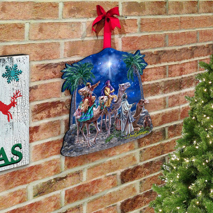 The Magic of Three Kings Nativity Door Decor by D. Gelsinger - Nativity Holiday Decor - 8161026H-1810-1