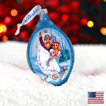 Nutcracker Dance Drop Glass Ornament by G. DeBrekht - Christmas Decor - 757-023-1