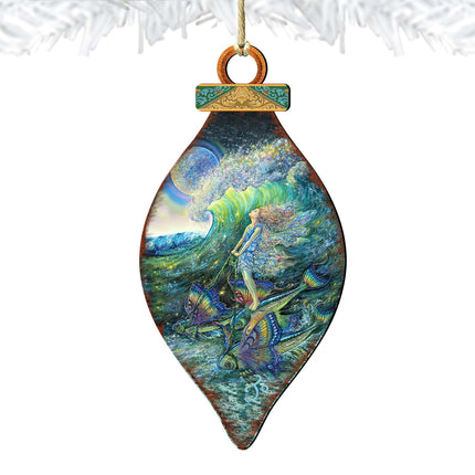 Surfers Dream Wooden Ornaments by Josephine Wall - Coastal Sea-Life Decor - 845622-JW-4