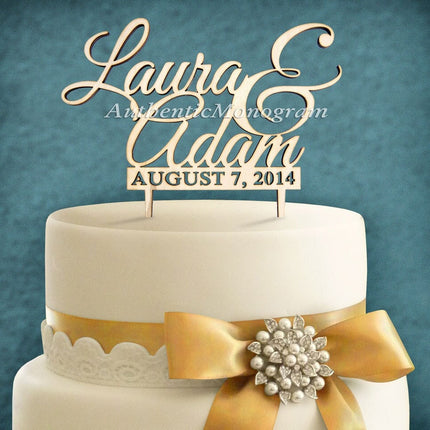 Wedding Cake Topper - Wedding Cake Topper Bride And Groom, Wedding, Initial, Celebration, Anniversary 4104-0