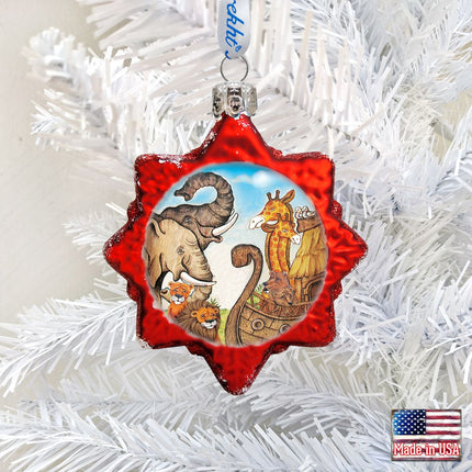 Noah's Ark Mercury Glass Ornament by G. DeBrekht - Nativity Holiday Decor - 773030-1