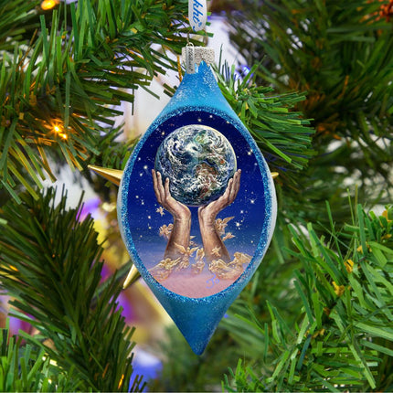 Weep of the World Coastal Glass Ornament by Josephine Wall - Christmas Decor - 757-405-JW-2