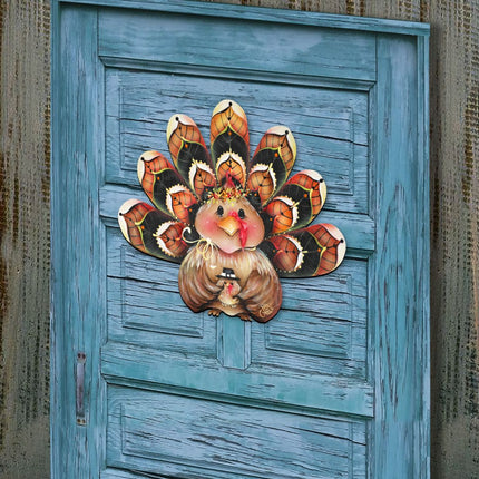 Be Thankful Turkey Sitter Door Decor by Jamie Mills-Price - Thanksgiving Halloween Decor - 8457702H-3