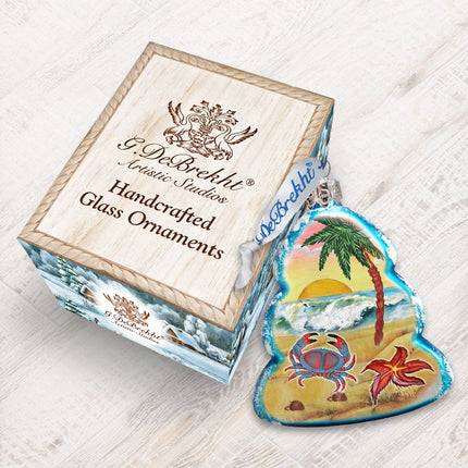 Tree Crab Mercury Glass Ornament by G. DeBrekht - Coastal Holiday Decor - 776277-2