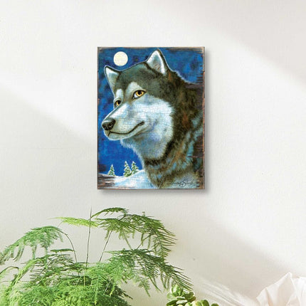 Snow Tracks Wooden Wall Art by Laura Seeley - Pets Dog and Cats Decor - 8511114B-3