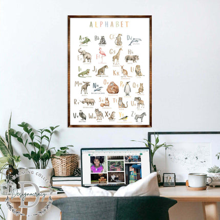 Animal Alphabet Art - Wooden Educational Art - Wall Decor - Homeschool Decor - Classroom Decor - Playroom Decor - Nursery Wall Art - Art For Kids - 310211-2