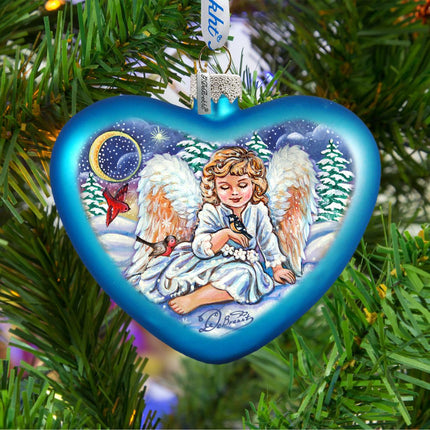 Girl Angel Glass Ornament by G. DeBrekht - Christmas Decor - 753-011-2
