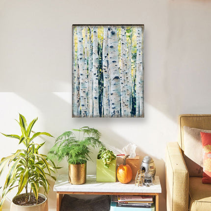 Birch Grove Art Wooden Wall Art by Nature Wonders - Nature Wildlife Decor  - 95390B-2