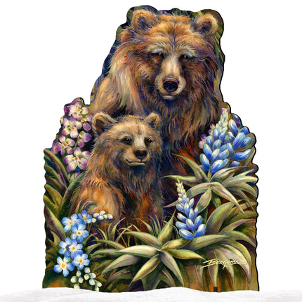 Grin & Bear it Grizzly Mother & Cub Wildlife Outdoor Decor by J. Bergsma - Wildlife Holiday Decor - 8591947F-JB-4