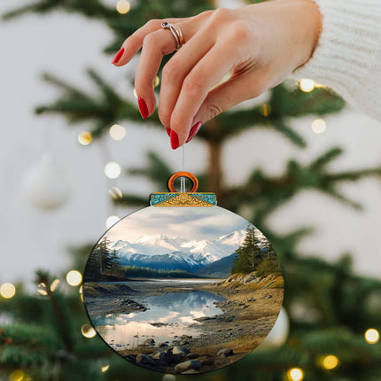 The Majesty of Alaskan Wilderness Wooden Ornaments by G.Debrekht - Wildlife Holiday Decor - 870074-3