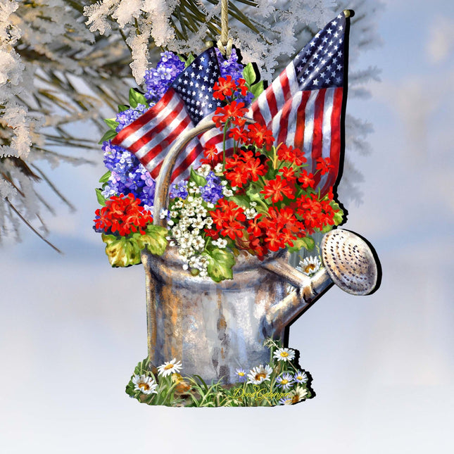 Celebrating the American Freedom Wooden Ornaments by Gelsinger - American Christmas Decor - 8161040-1711-0