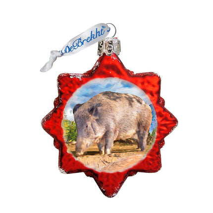 Wild Boar Mercury Glass Ornament by G. DeBrekht - Wildlife Holiday Decor - 775489-4