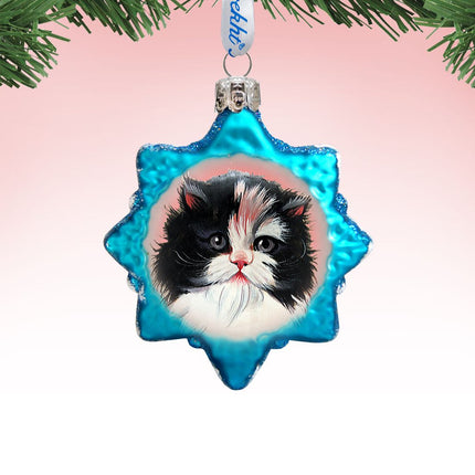 Calico Girl Mercury Glass Ornament by G. DeBrekht - Pets Dog and Cats Decor - 774020-0