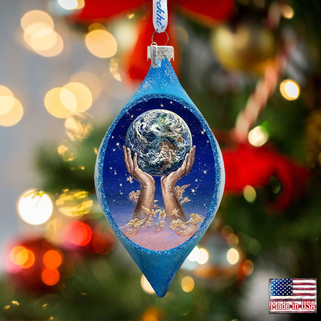 Weep of the World Coastal Glass Ornament by Josephine Wall - Christmas Decor - 757-405-JW-0